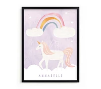 Minted® Dreamy Unicorn Personalized Wall Art by Teju Reval