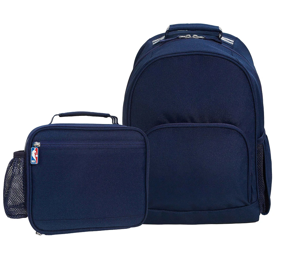 Mackenzie Navy Solid NBA Personalized Backpack & Lunch Bundle, Set of 2