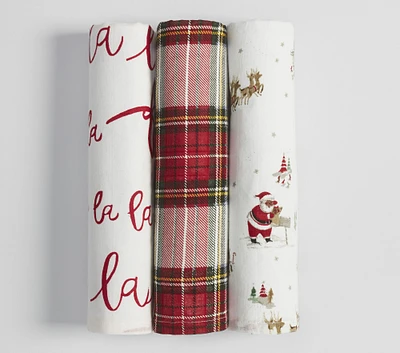 My First Christmas Organic Muslin Swaddle Set