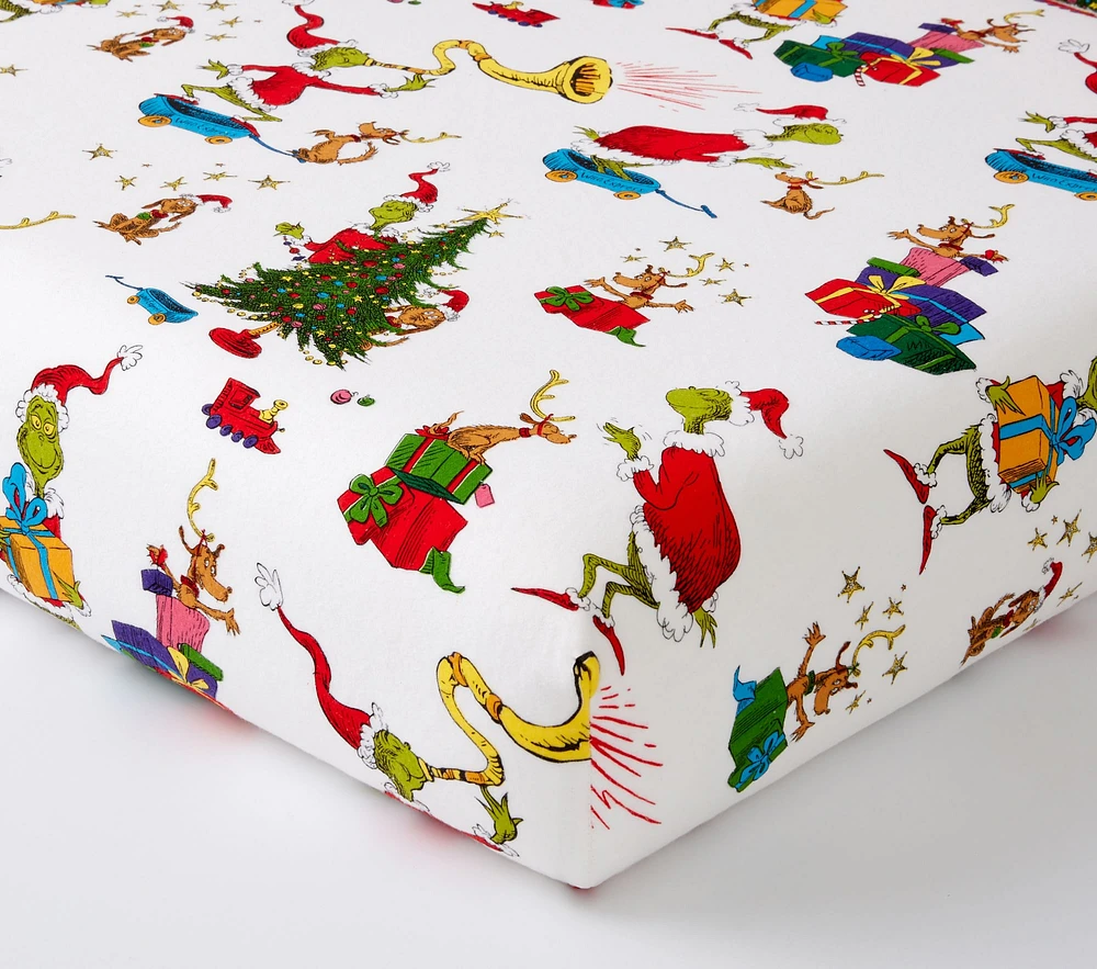 Dr. Seuss's The Grinch™ Organic Flannel Crib Fitted Sheet