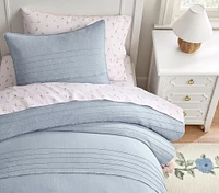 Addison Pleated Lace Duvet Cover & Shams