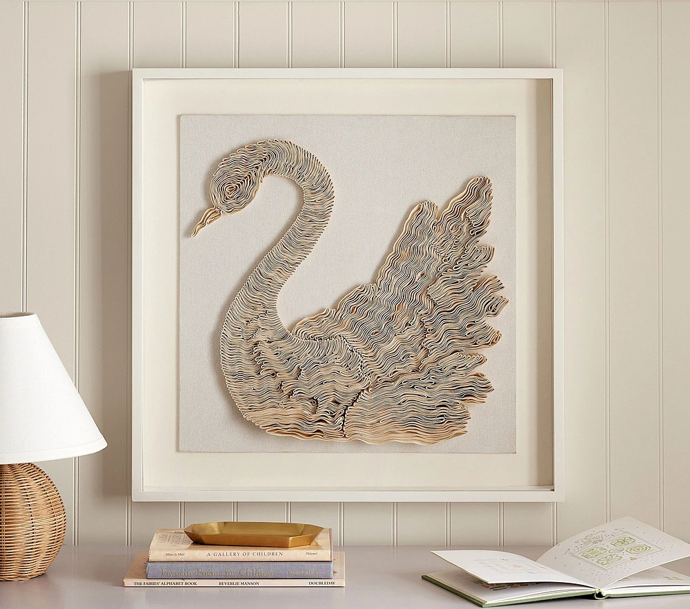 Ruffle Swan Dimensional Wall Art