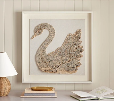 Ruffle Swan Dimensional Wall Art (26")