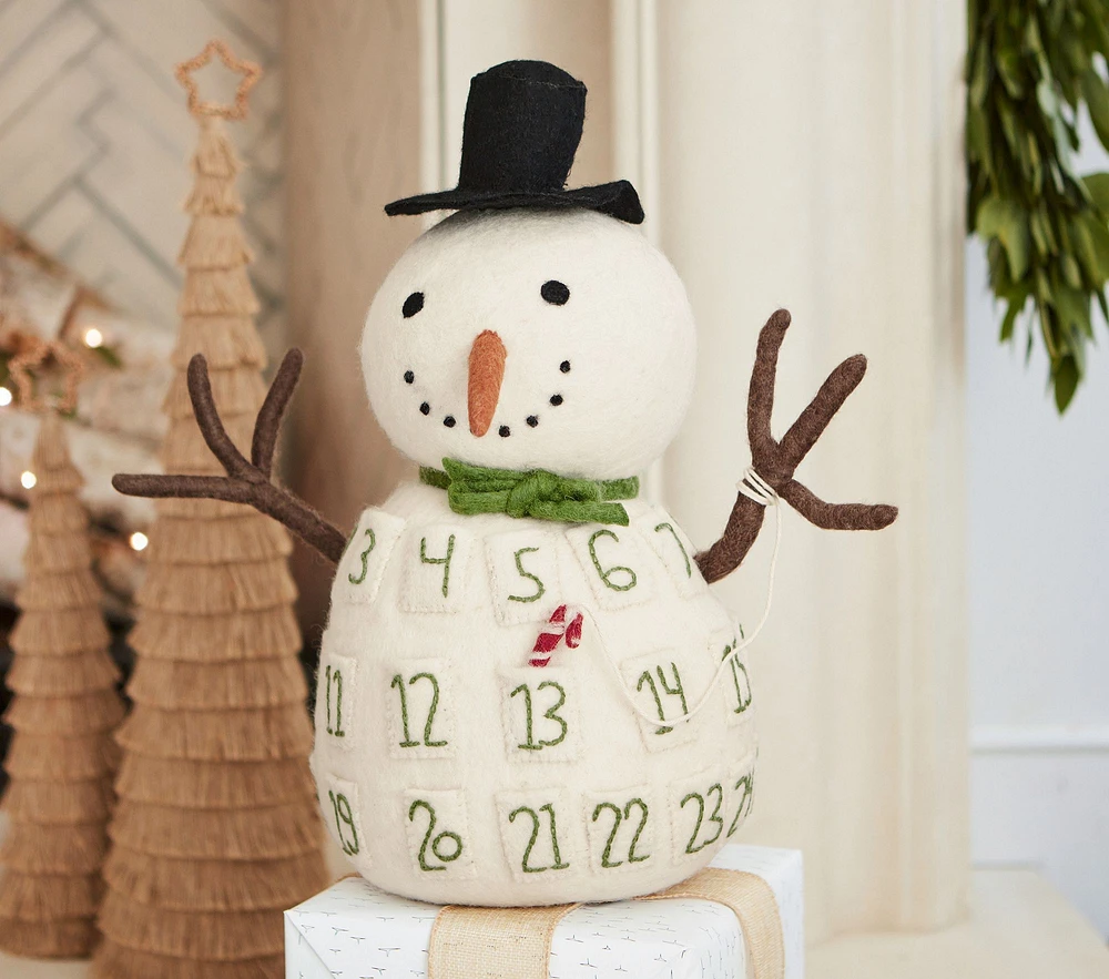 Felted 3D Snowman Advent Calendar