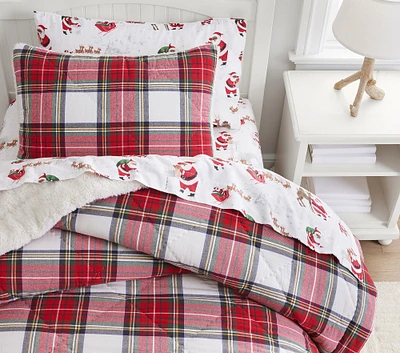 Morgan Plaid Sherpa Comforter & Shams