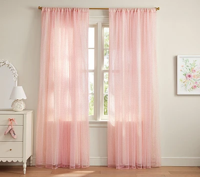 Monique Lhuillier Neon Dot Sheer Curtain