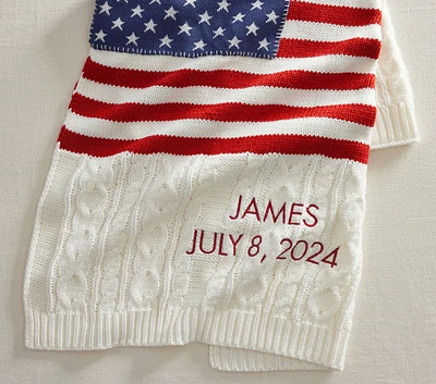 American Flag Baby Blanket