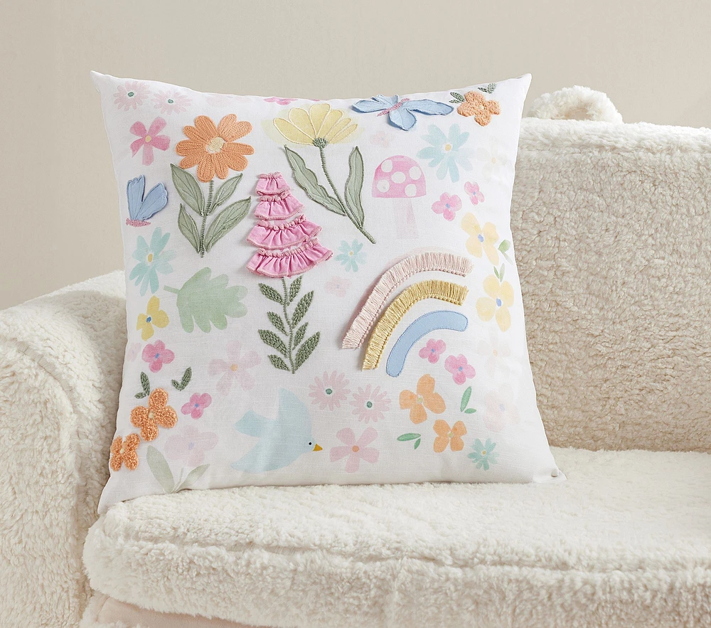 Rainbow Garden Pillow