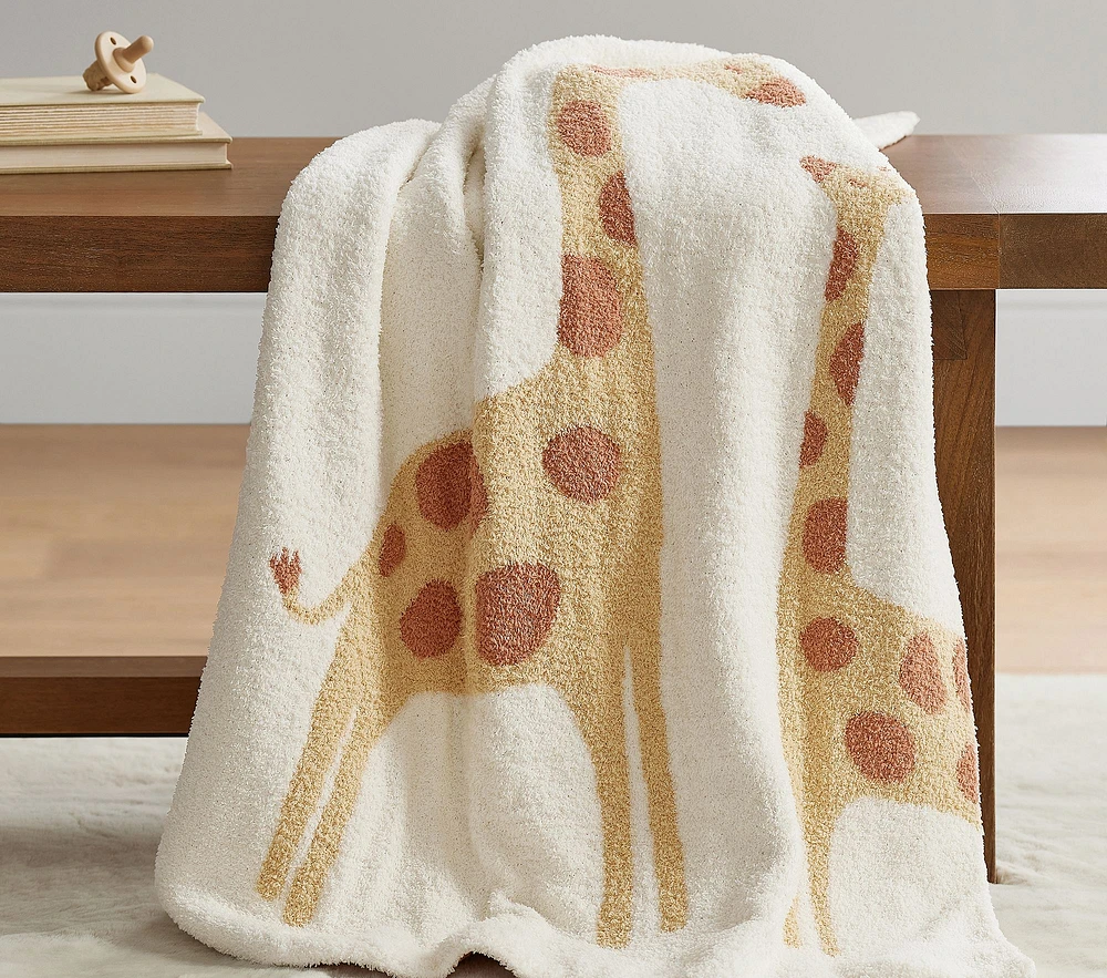 Fuzzy Giraffe Baby Blanket