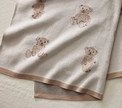 St. Jude Teddy Bear Intarsia Baby Blanket