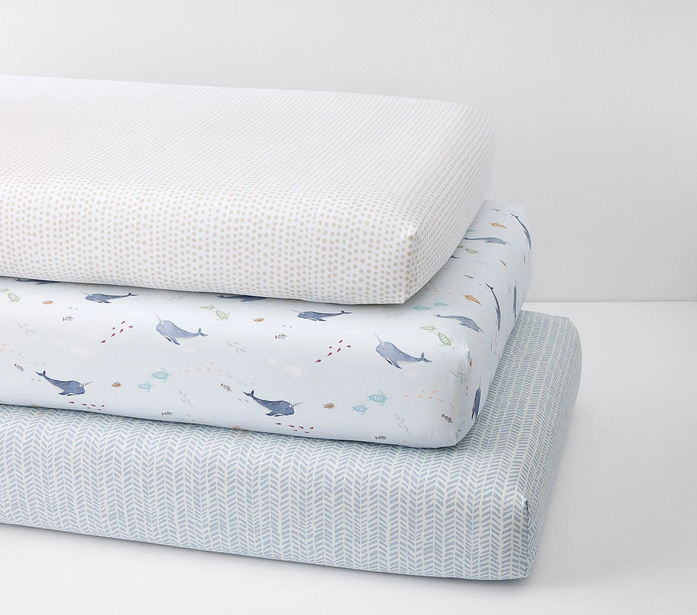 Narwhal Organic Crib Sheet Bundle - Set of 3