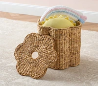 Woven Flower Shaped Lidded Storage