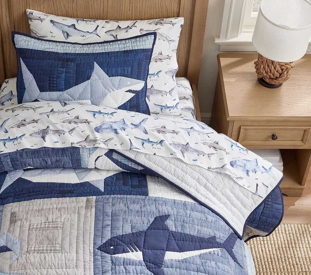 Patchwork Heritage Shark Quilt & Shams