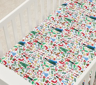 Rifle Paper Co. Nutcracker Crib Fitted Sheet