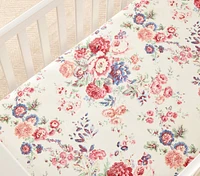 Eleanor Floral Organic Crib Fitted Sheet