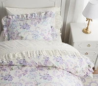 LoveShackFancy Lavender Damask Ruffle Organic Duvet Cover & Shams