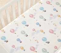 Hot Air Balloon Organic Crib Fitted Sheet