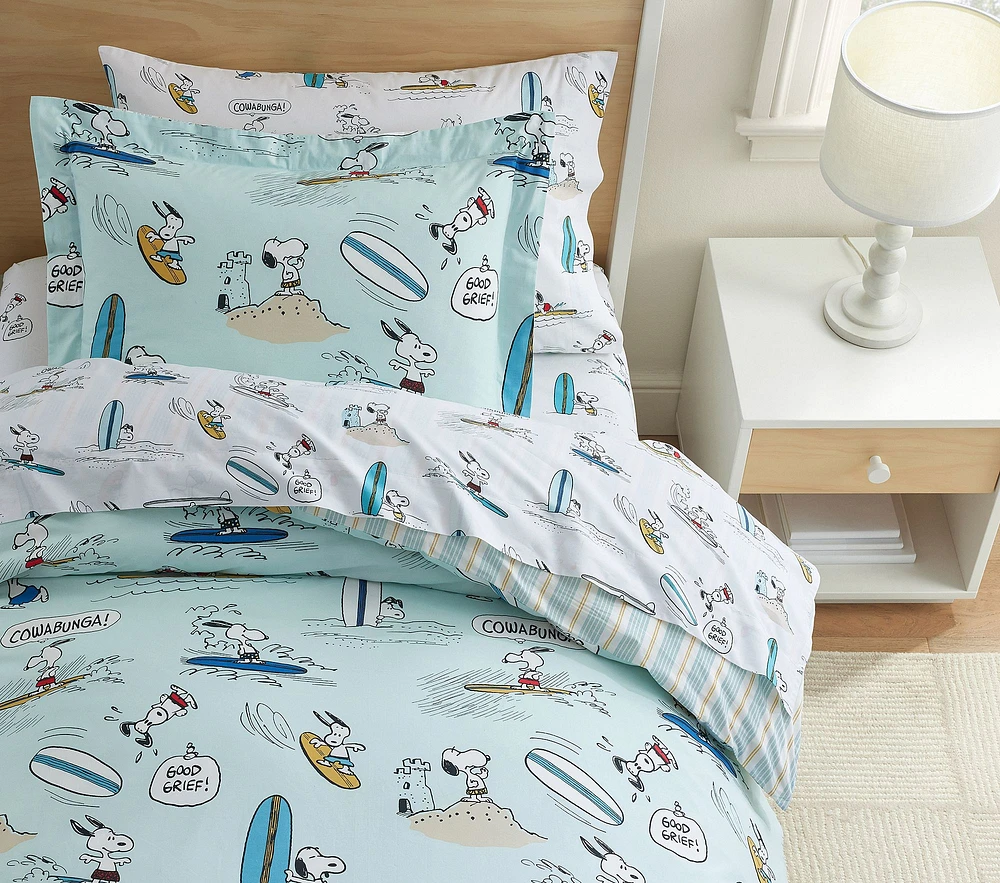 Peanuts® Snoopy® Surf Organic Duvet Cover & Shams