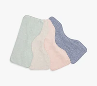 Linen Burp Cloth - Mixed Set of 4