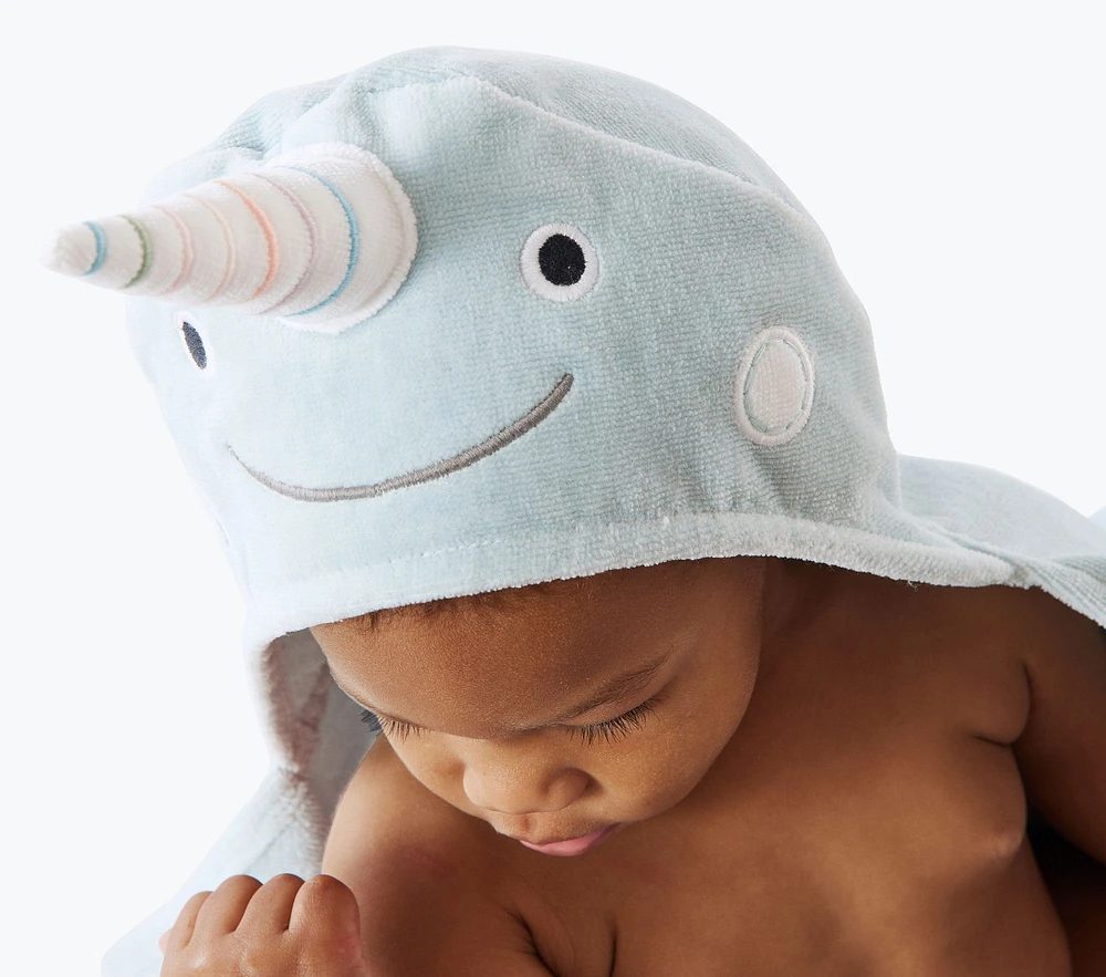 Narwhal Critter Baby Hooded Towel