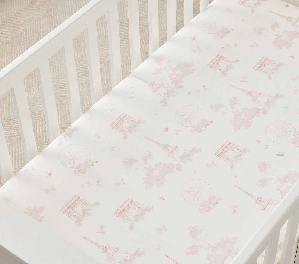 Monique Lhuillier Paris Toile Crib Fitted Sheet