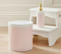 Pink Scalloped Bath Accessories