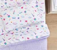 Galaxy Hearts Organic Flannel Sheet Set