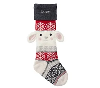 Bunny Natural Fair Isle Christmas Stocking