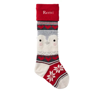 Penguin Natural Fair Isle Christmas Stocking