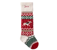 Fawn Classic Fair Isle Christmas Stocking