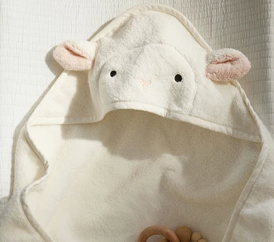 Super Soft Lamb Baby Hooded Towel And Washcloth