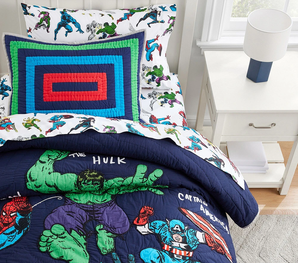 Marvel Heroes Quilt & Shams