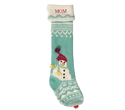 Snowman Merry & Bright Christmas Stocking