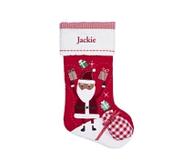 Juggling Santa Quilted Christmas Stocking