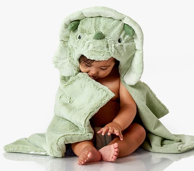 Dino Faux Fur Baby Hooded Towel