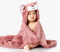 Fox Faux Fur Baby Hooded Towel