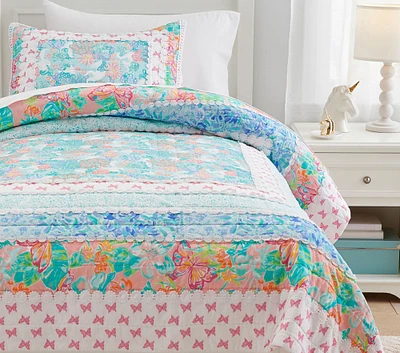 Lilly Pulitzer Unicorn Patchwork Quilt & Shams