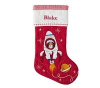 Rocket Dog Glow-in-the-Dark Quilted Christmas Stocking