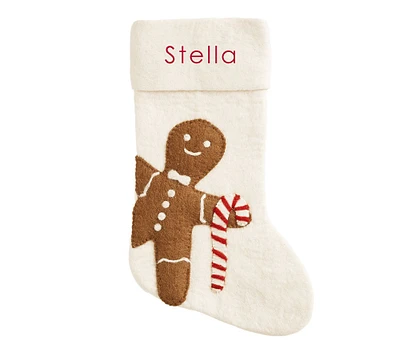 west elm x pbk Modern Gingerbread Felt Christmas Stocking