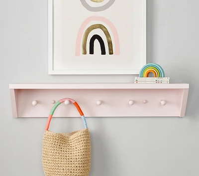 Pop Color Shelf With Pegs (30")