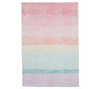 Machine Washable Rainbow Ombre Rug