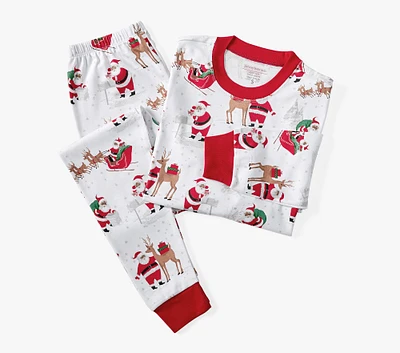 Adult Black Santa Organic Pajama Set