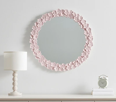 Hydrangea Round Mirror (28")