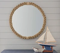 Braided Natural Rope Round Mirror (30")