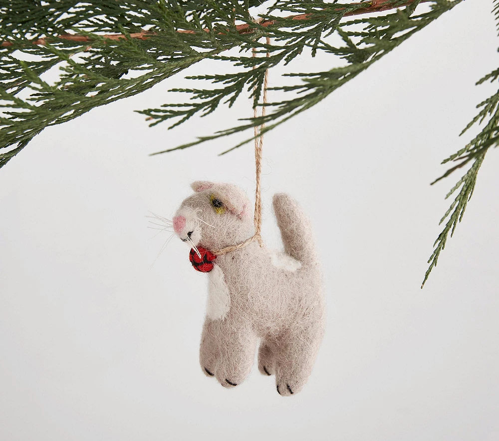 Kitty Felted Wool Ornament