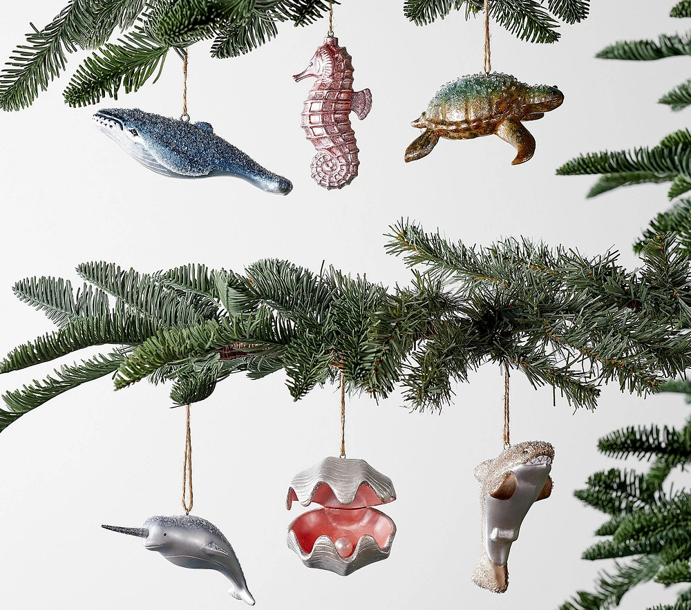 Under The Sea Mercury Ornaments, Set Of 6