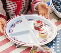 Cabana Flag Melamine Divided Plate