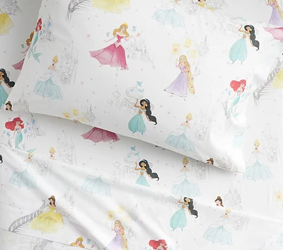 Disney Princess Castles Organic Toddler Bed Sheet Set