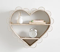 Quinn Rattan Heart Shelf (27")