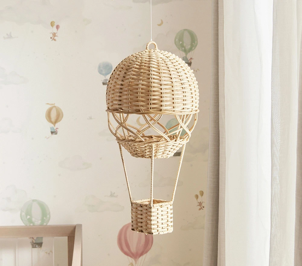 Rattan Hot Air Balloon Mobile